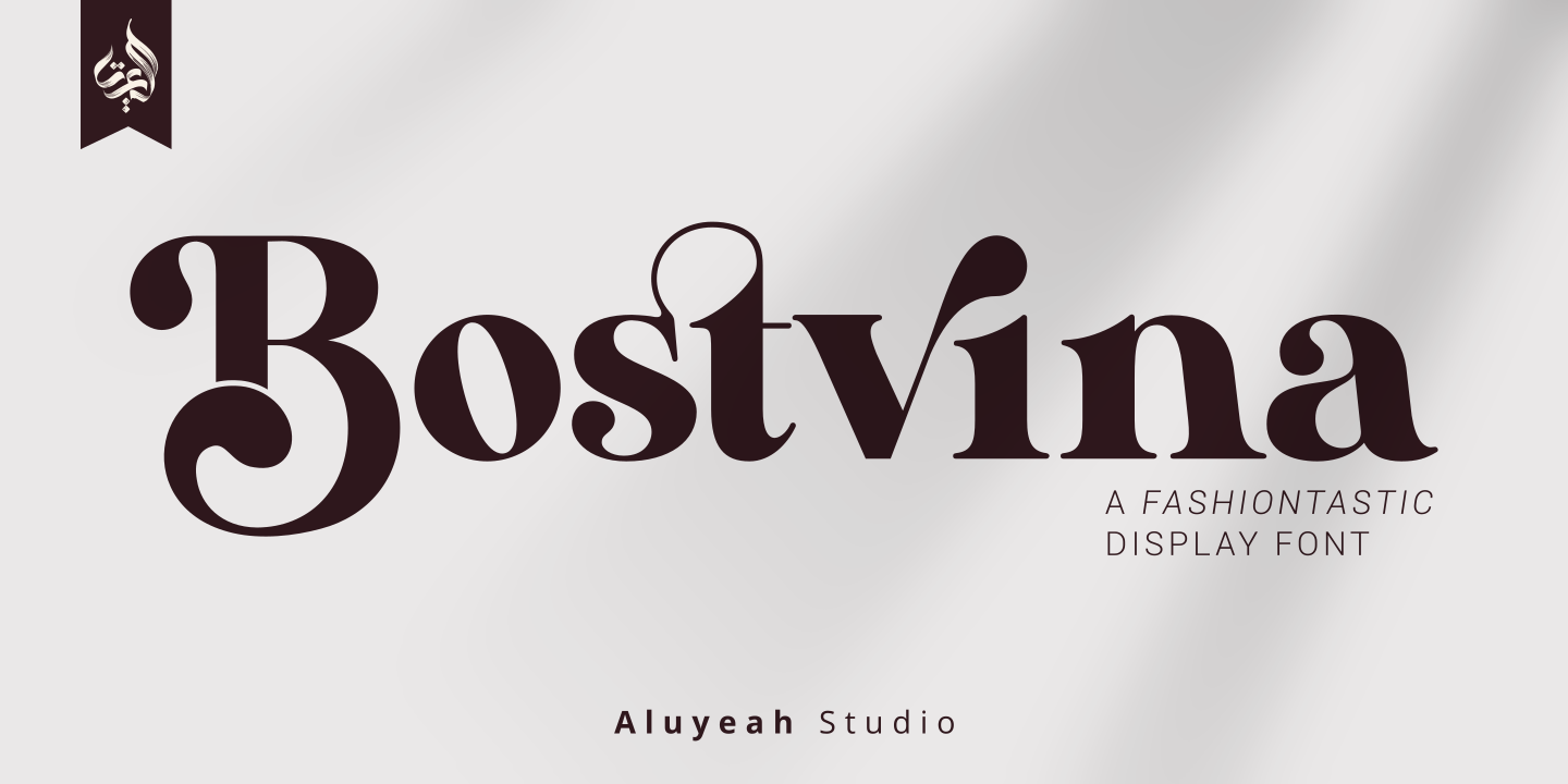 Beispiel einer Bostvina Regular-Schriftart